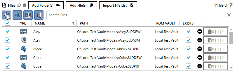 File Checkbox Filter